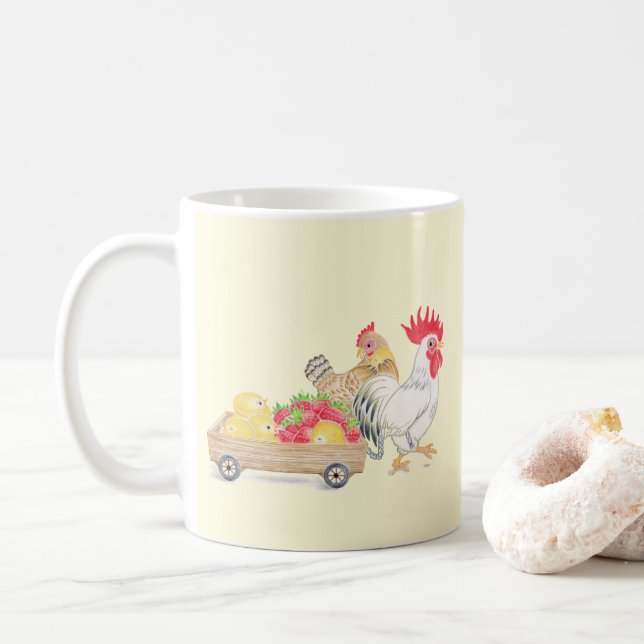 Caneca De Café Cute Chicken Family Mug (Com Donut)