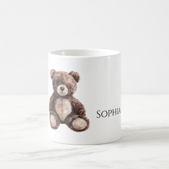 Caneca De Café Cute Chocolate Brown Teddy Bear (Centro)