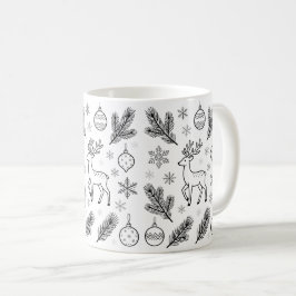 Caneca De Café Cute Christmas Animals Illustration mugs