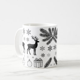 Caneca De Café Cute Christmas Animals Illustration mugs