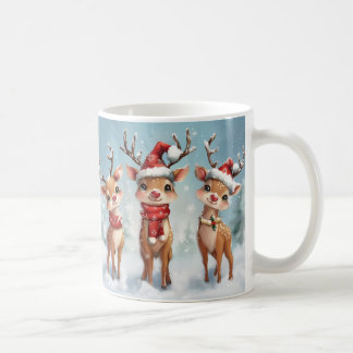 Caneca De Café Cute Christmas Reindeer Mug – Cozy Holiday Mug 