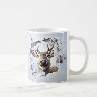 Caneca De Café Cute Christmas Reindeer Mug | Cozy Winter Mug 