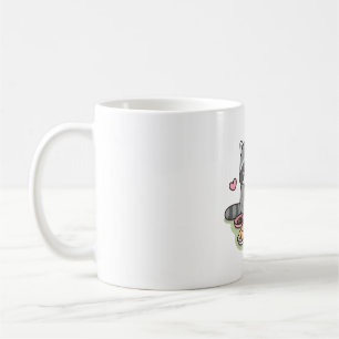 Caneca De Café Cute Chubby Raccoon ama Comer Comida De Lixo