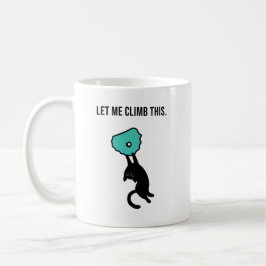 Caneca De Café Cute Climbing Cat Catches Climbing Hold