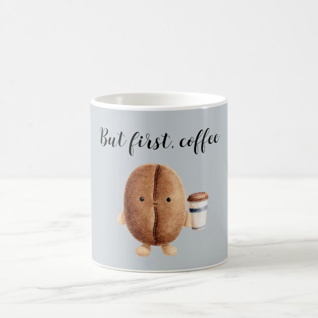 Caneca De Café Cute Coffee Bean But First Coffee (Centro)