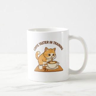 Caneca De Café Cute Coffee Mug: "Coffee Taster in Training" Cat 