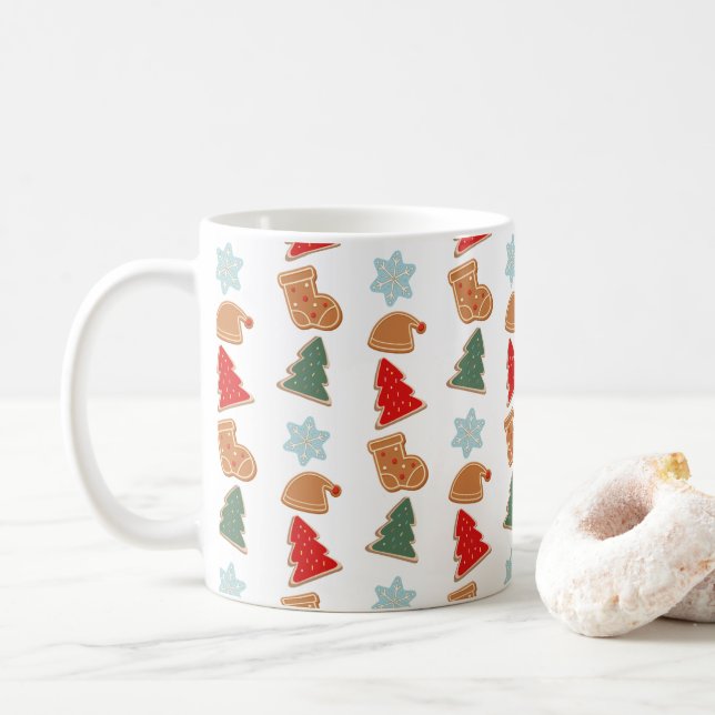 Caneca De Café Cute Colorful Cookies Pattern Christmas Kids (Com Donut)