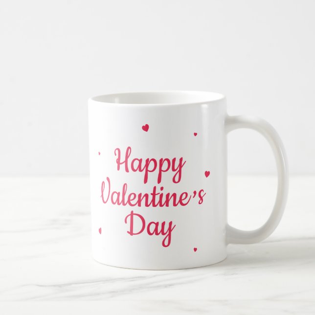 Caneca De Café Cute Couple Heart Illustration Romantic Gift (Direita)