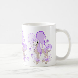 Caneca De Café Cute Crista Chinesa Lavanda