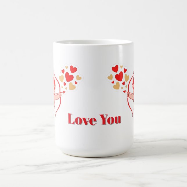 Caneca De Café Cute Cupid Com Arco E Flecha (Centro)