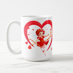 Caneca De Café Cute Cupid com Arco e Flecha