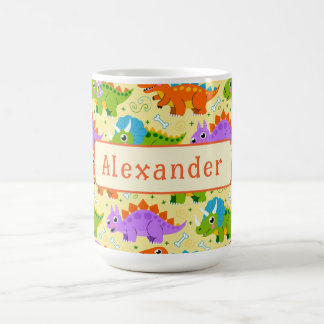 Caneca De Café Cute Customizable Dinsosaur Print