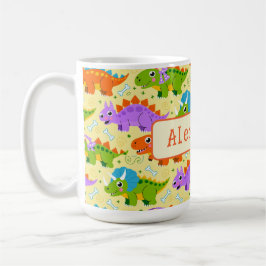 Caneca De Café Cute Customizable Dinsosaur Print