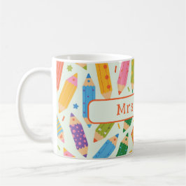 Caneca De Café Cute Customizable Pencil Print