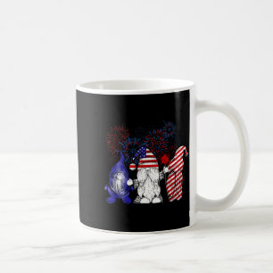 Caneca De Café Cute Dia da Independência Patriótico Gnomos Feliz 
