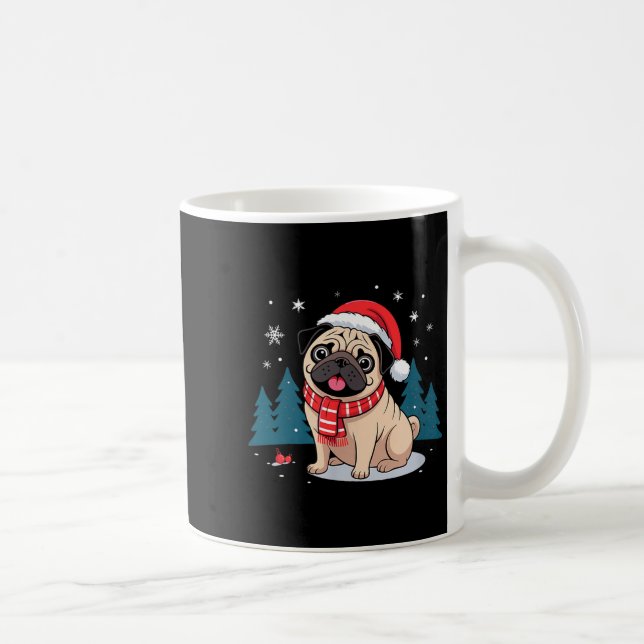 Caneca De Café Cute Dog Christmas Valentines Design  (Direita)