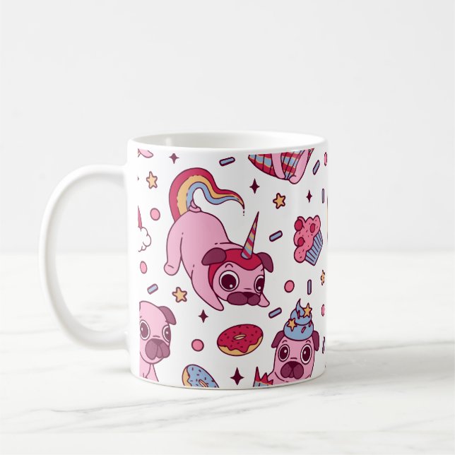 Caneca De Café Cute dog pattern for dog lovers (Esquerda)