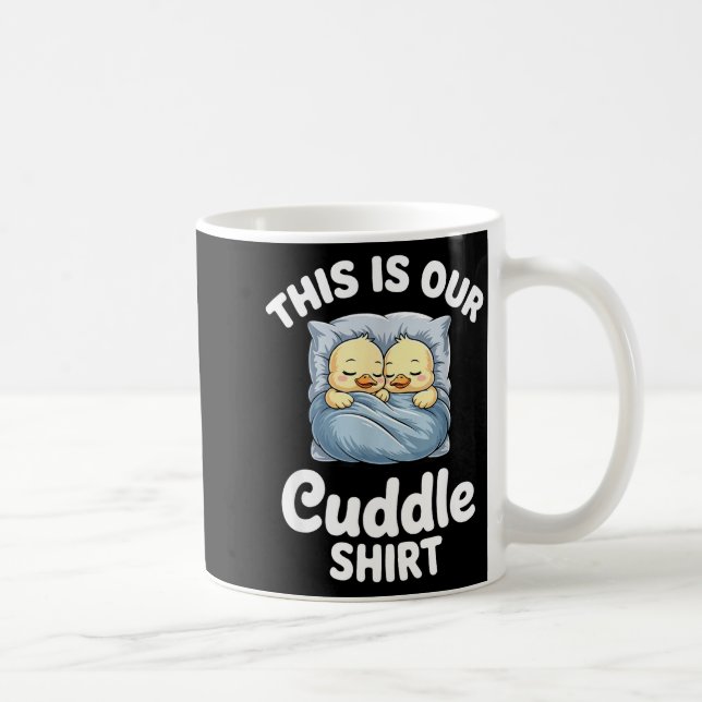 Caneca De Café Cute Duck Couple Cozy This Is Our Cuddle  (Direita)