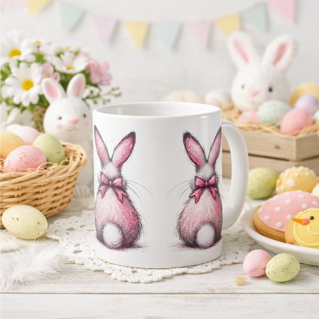 Caneca De Café Cute Easter Bunny  (Criador carregado)