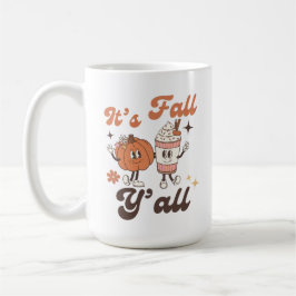 Caneca De Café Cute Fall – It’s Fall Y’all Kawaii Pumpkin & PSL