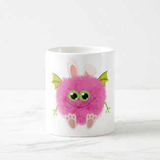 Caneca De Café Cute fluffy rabbit monster