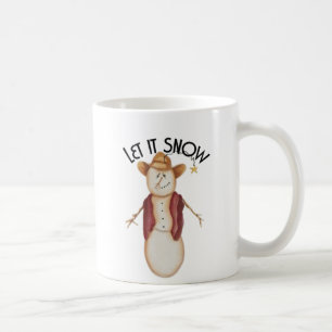 Caneca De Café Cute Folk Art Cowboy Snowman