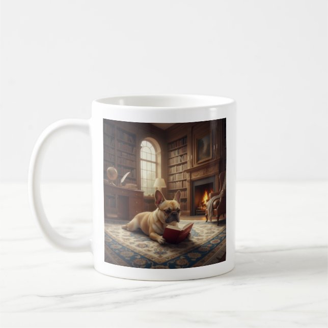 Caneca De Café Cute French Bulldog (Esquerda)