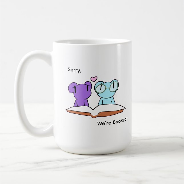 Caneca De Café Cute frog booklovers (Esquerda)