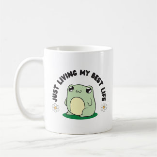 Caneca De Café Cute Frog Living My Best Life