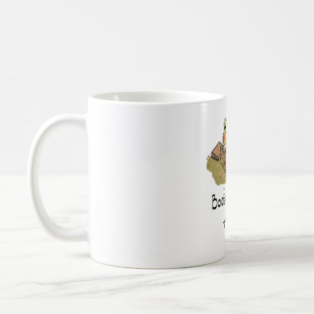 Caneca De Café Cute Frog Reading - Books Are My Therapy (Esquerda)