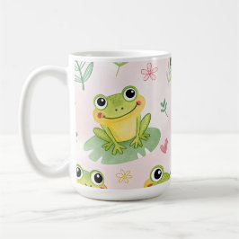 Caneca De Café Cute frogs Pattern