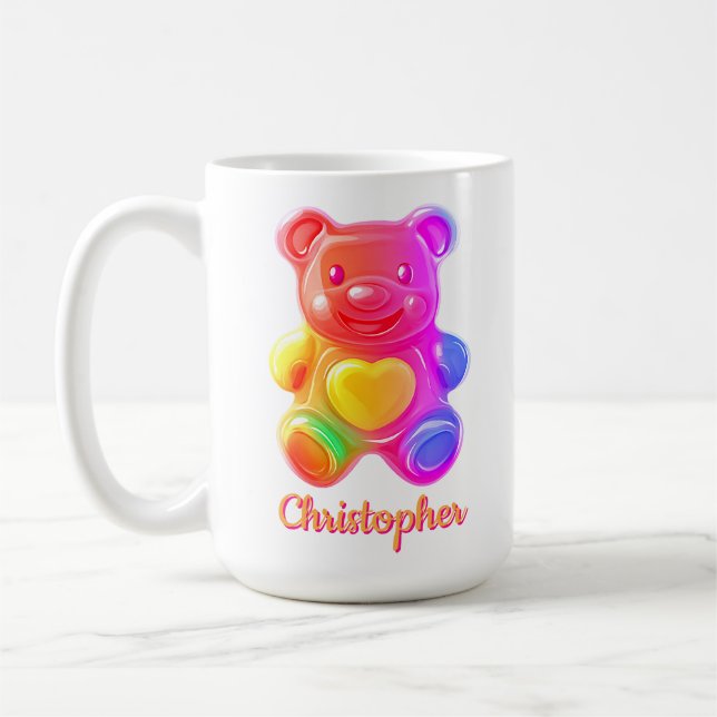 Caneca De Café Cute Funny Candy Gimme Gummy Bear (Esquerda)