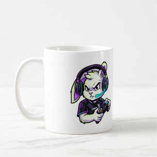 Caneca De Café Cute Gamer Rabbit with Headphones - Cool GamingMug