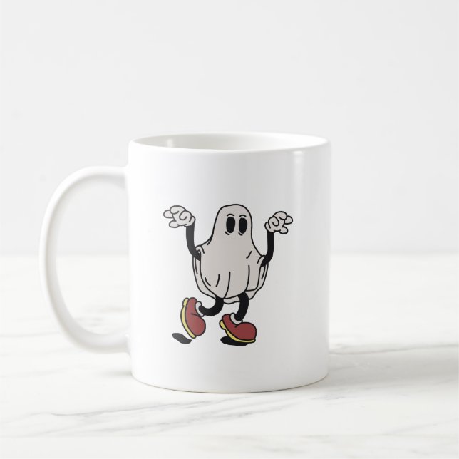 Caneca De Café Cute ghost enjoying (Esquerda)
