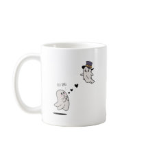 Cute ghosts couple talking