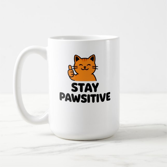 Caneca De Café Cute Ginger Cat Thumbs up Coffee mug (Esquerda)