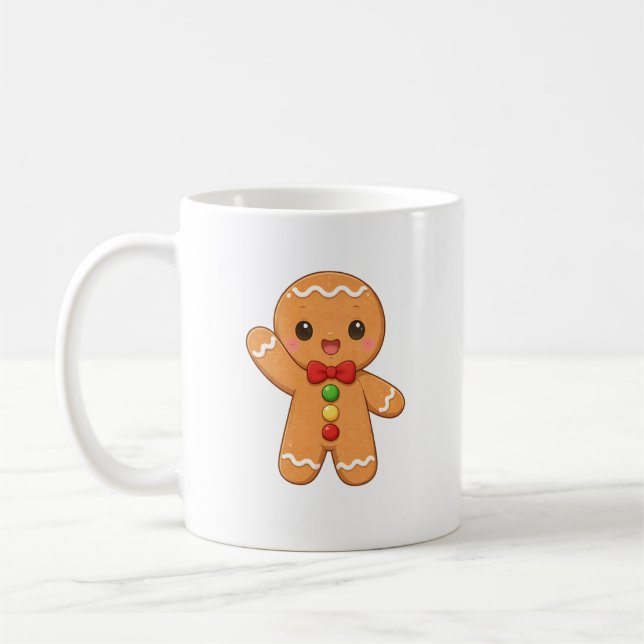 Caneca De Café Cute Gingerbread Christmas Mug (Esquerda)