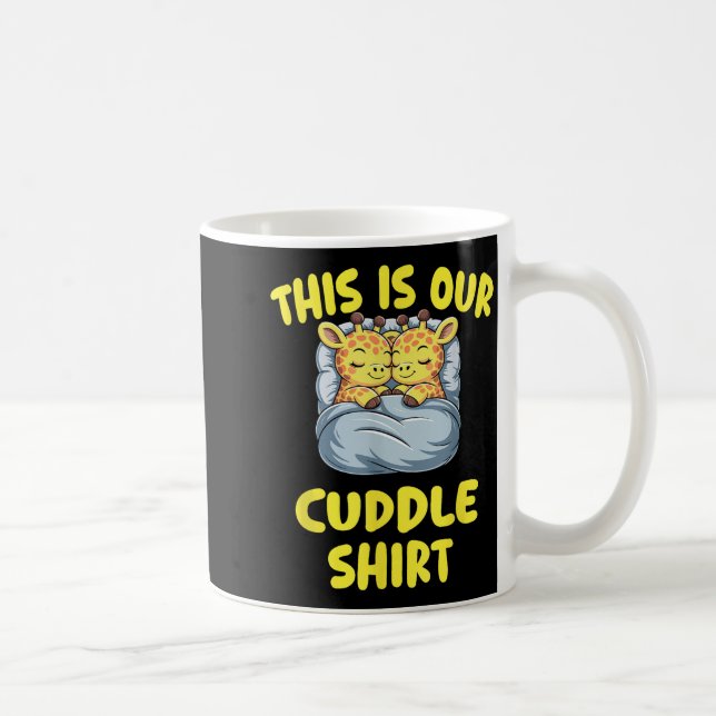 Caneca De Café Cute Giraffe Couple This Is Our Cuddle  (Direita)