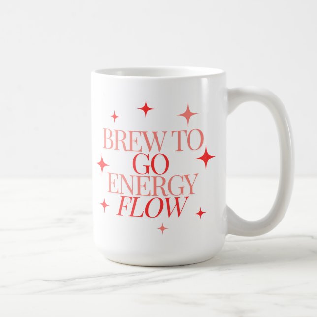 Caneca De Café Cute Giro Para Ir Fluir Energia Coffee Mug (Direita)