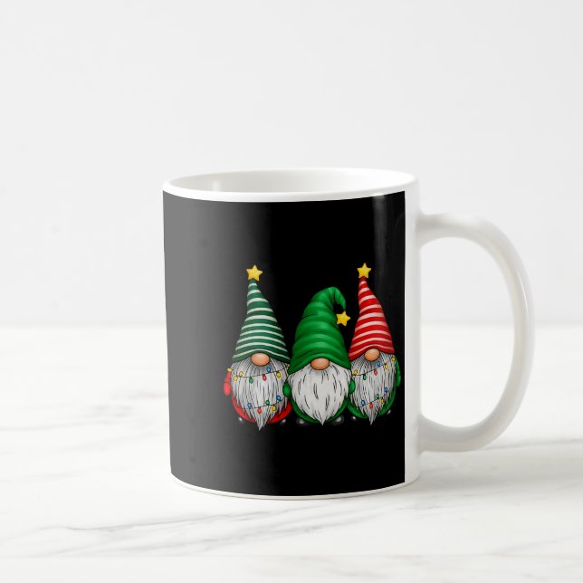 Caneca De Café Cute Gnomes Merry Christmas Light Family Gnome Xma (Direita)