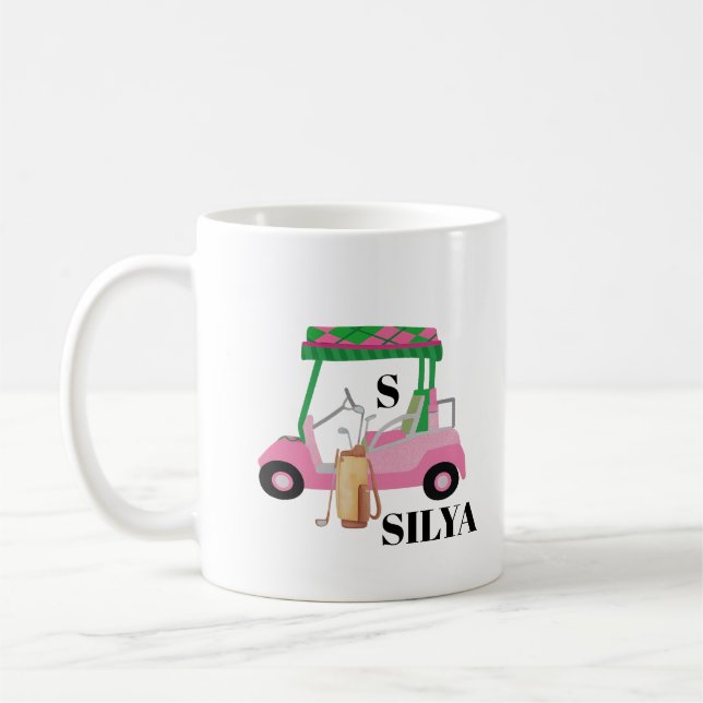 Caneca De Café Cute Golf Cart T-Shirt – Minimal Summer (Esquerda)