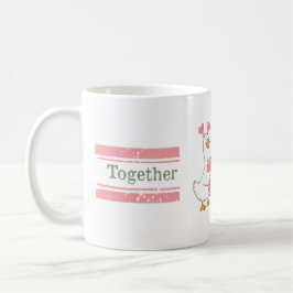 Caneca De Café Cute Goose Couple Mug Together Forever Gift