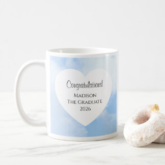 Caneca De Café Cute Graduation 2026 Congratulations Message Heart