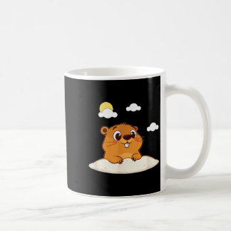 Caneca De Café Cute Groundhog On A Sunny Day 