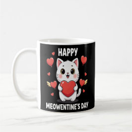 Caneca De Café Cute Happy Meowentine’s Day Coffee Mug for Cat Lov
