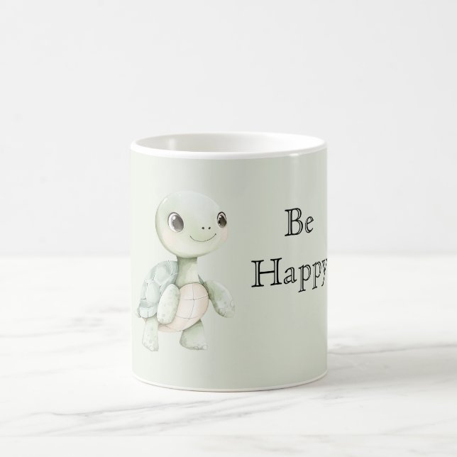 Caneca De Café Cute Happy Turtle (Centro)