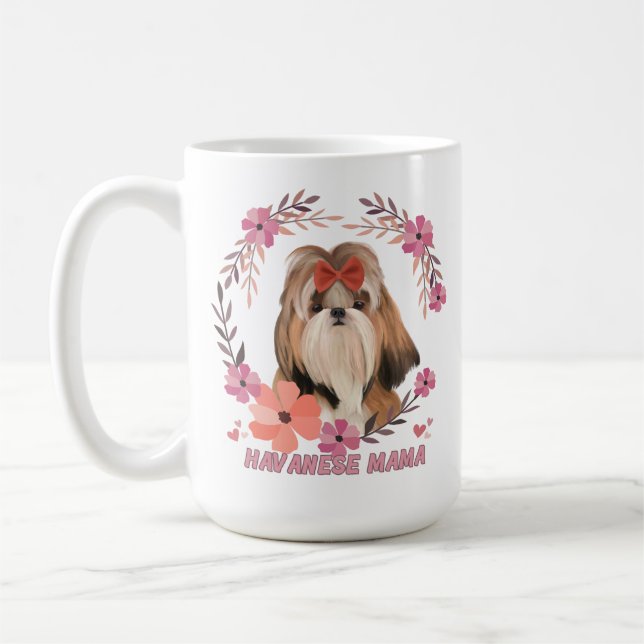 Caneca De Café Cute Havanese - Mama Havanesa (Esquerda)