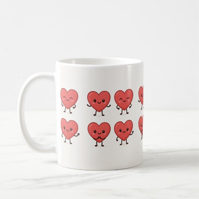 Caneca De Café Cute heart mugs (Esquerda)