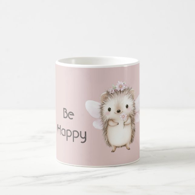 Caneca De Café Cute Hedgehog Fairy (Centro)