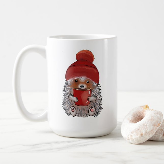 Caneca De Café Cute Hedgehog Mug (Com Donut)